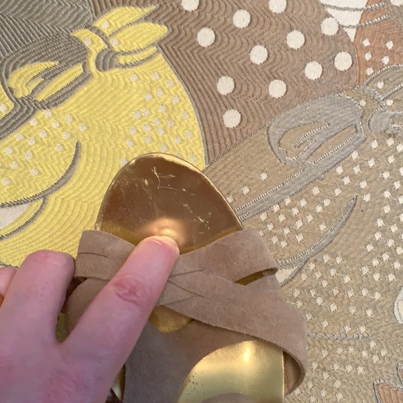 Michael Kors Suede Strapped Wedges 7.5-8 in Size - Picture 13 of 16